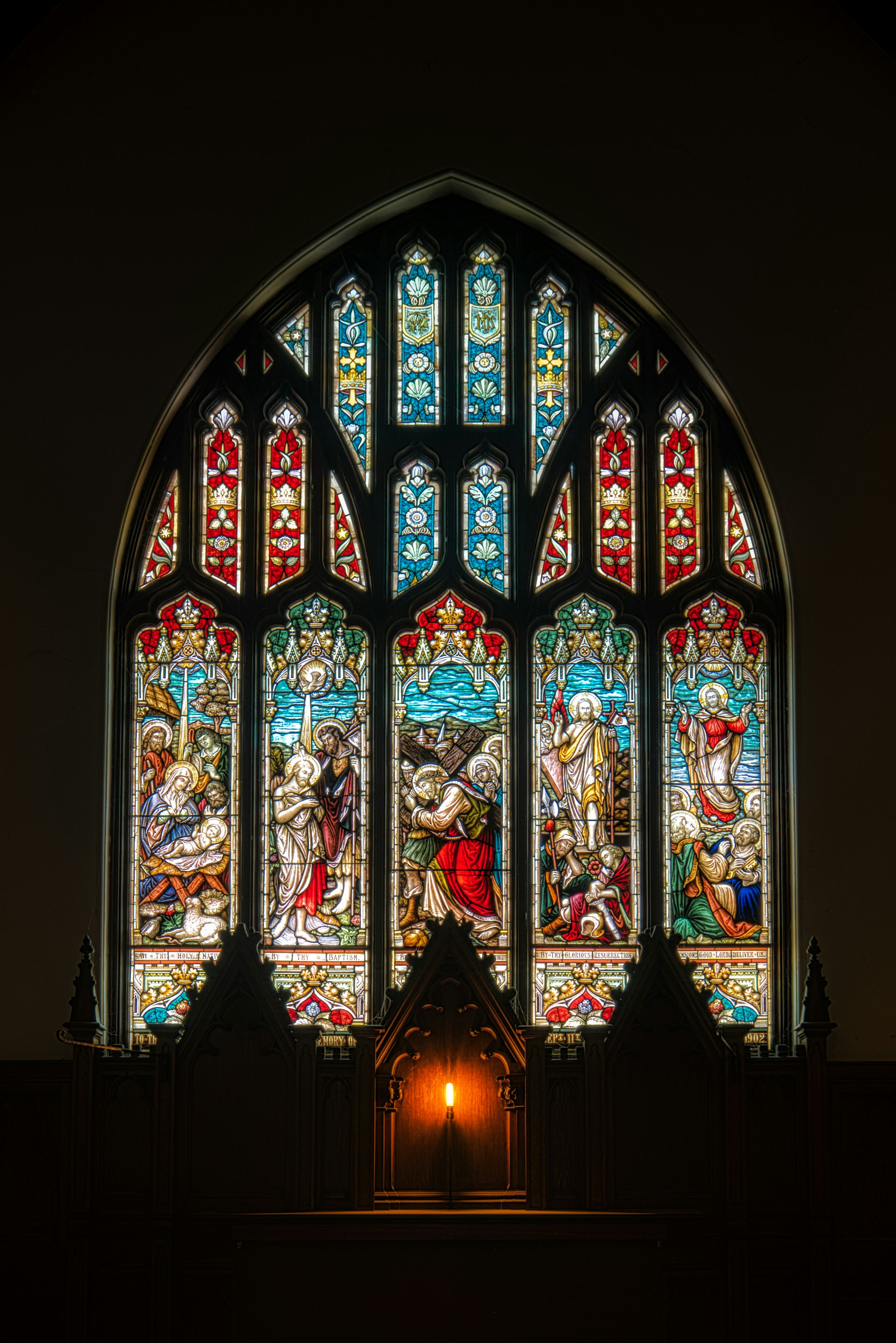 Stained glass window background